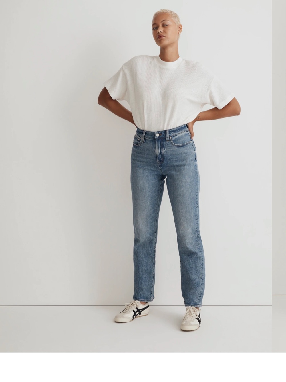 Madewell Curvy 90’s Straight Jeans in Medium Blue Wash